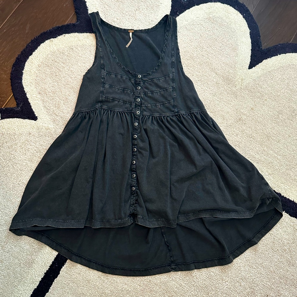 Free people high low sleeveless tunic top